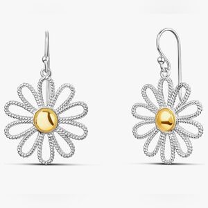 Silver and Gold Daisy Earrings J140